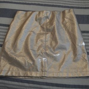 Rose Gold Pleather Skirt